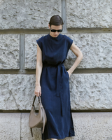 Harvest Dress Dark Blue