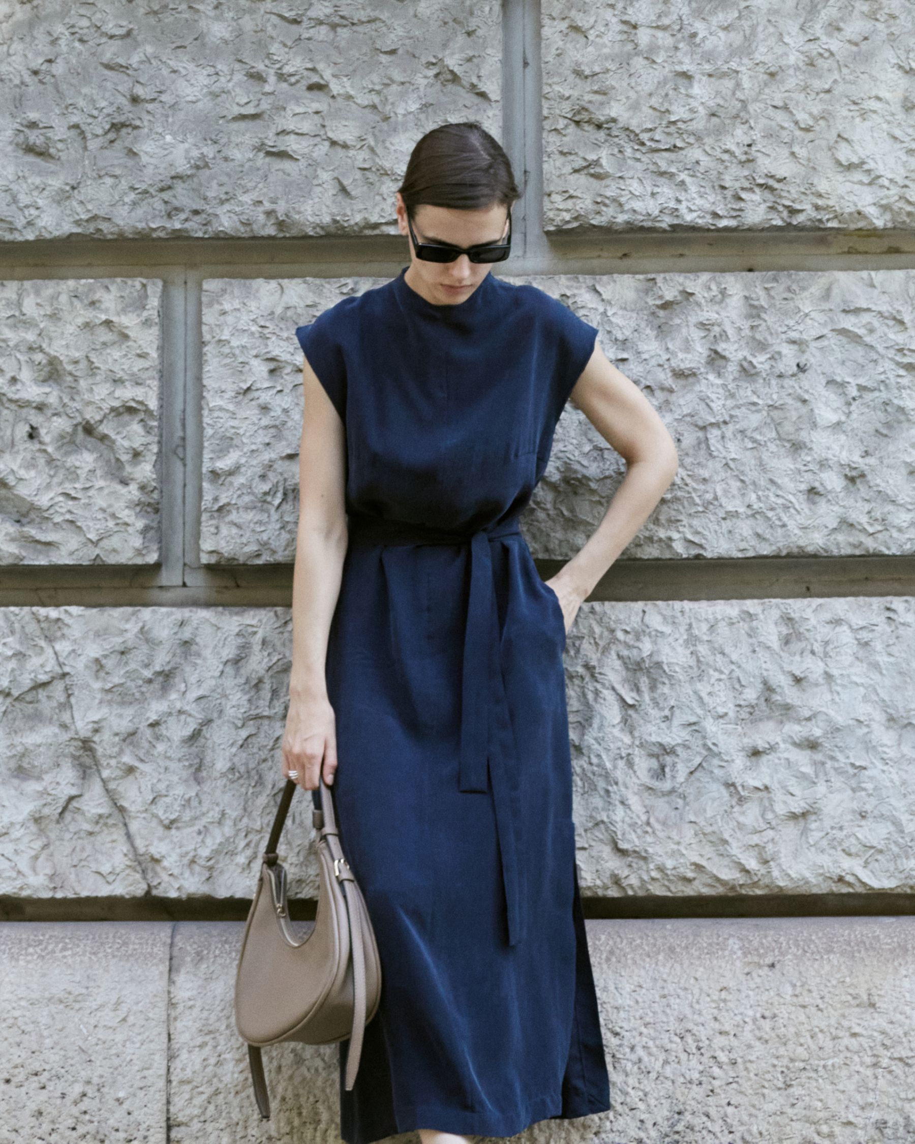 Harvest Dress Dark Blue
