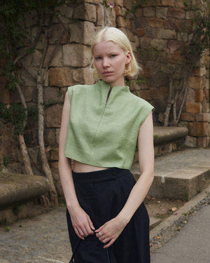 Oriol Crop Top Nettle