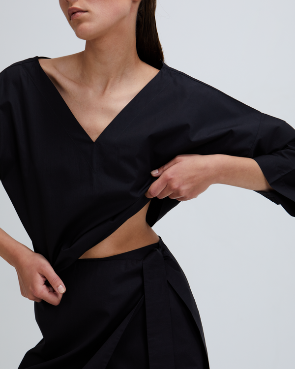 Alas Crop Top Black